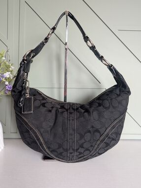 Vintage Coach Soho Signature Jacquard Hobo Bag